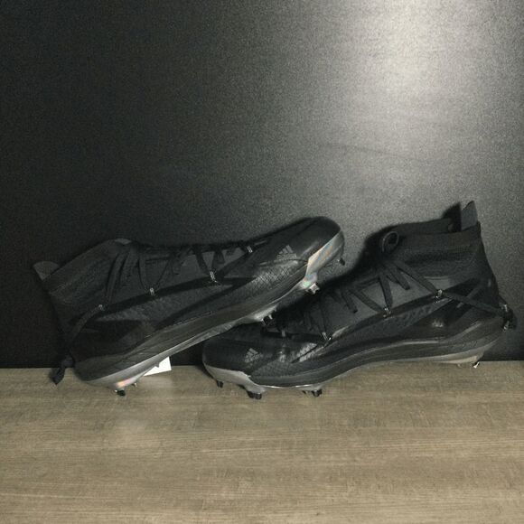 Adidas Adizero Afterburner 8 NWV Mid Metal Baseball Cleats Black Men's Size 13.5 - Picture 4 of 7